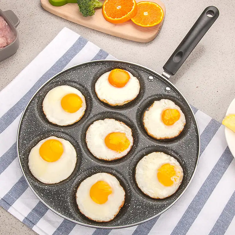 Seven-Hole Non-Stick Multi-Function Frying Pan