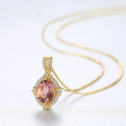 PAG&MAG S925 Silver Necklace with Colorful Zirconia