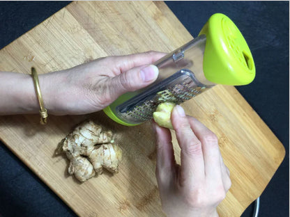 Spice Grinder and Storage Box with Cheese Shredder