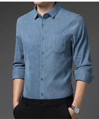 Thickened Long-sleeved Casual Shirt for Men