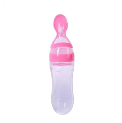Silicone Baby Bottle, Rice Cereal Spoon, Feeding Bottle