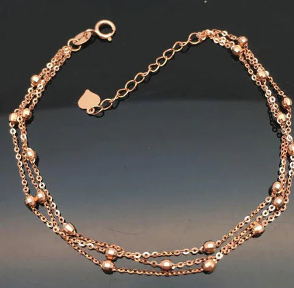 925 Sterling Silver Double Layer Minimalist Bracelet