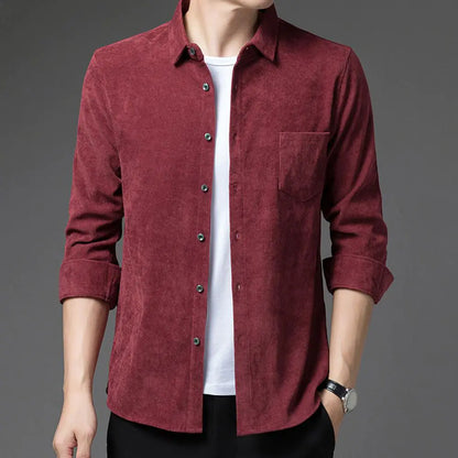 Thickened Long-sleeved Casual Shirt for Men