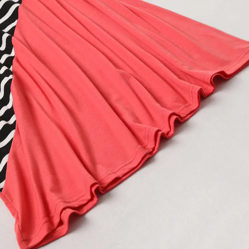 2020 Striped Family Matching Dresses for Mothers and Daughters