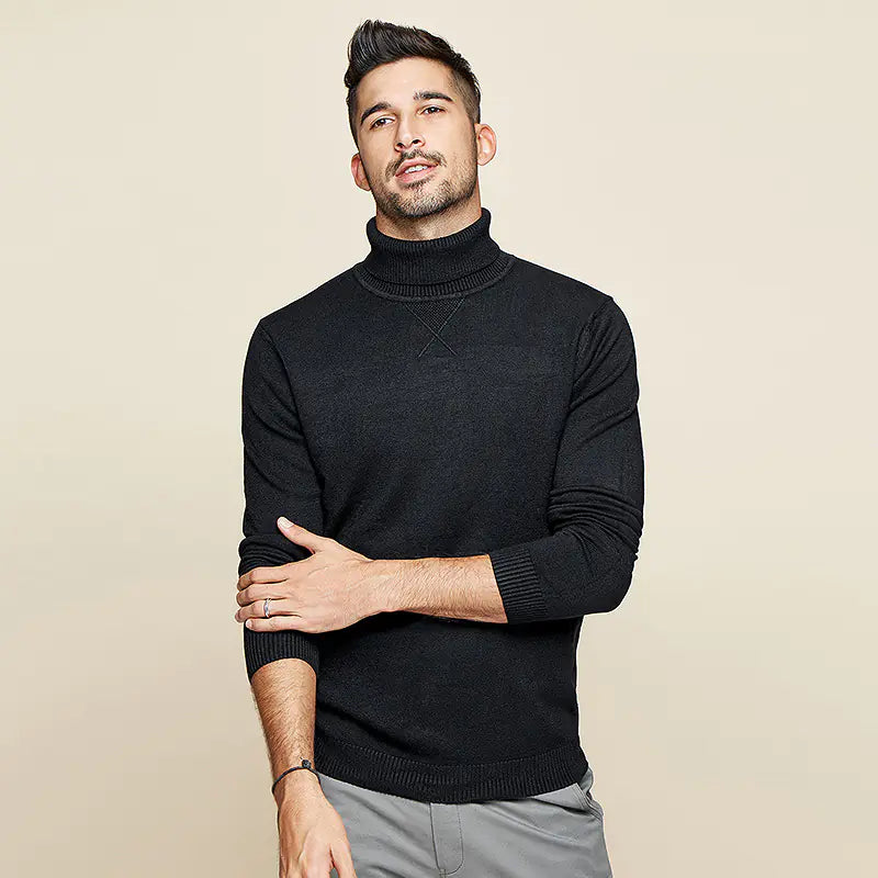 Men's Turtleneck Sweater, Slim Fit Knit Top  S to XXXL,
