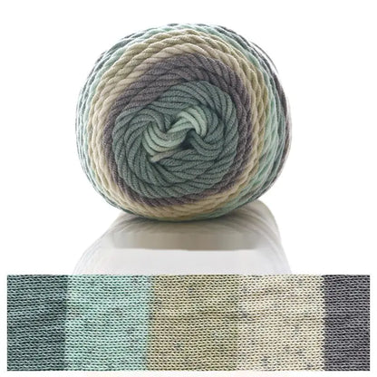 Rainbow Cotton Knitting Wool - 5 Strands for DIY Projects