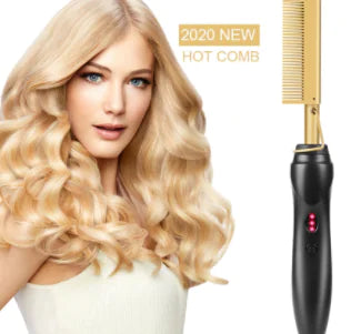 Hot Comb 2-in-1 Curling Iron for Home Use