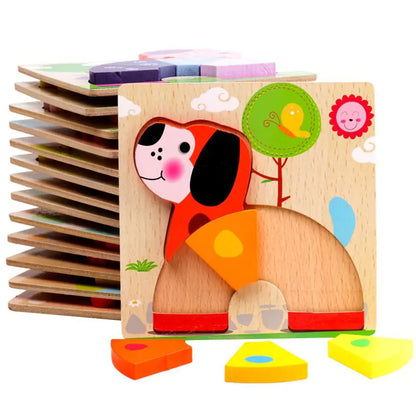 3D Wooden Puzzle Educational Toy for Kids (Wholesale) - FkriTigrinya