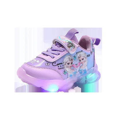 2021 New Korean Elsa LED Light-Up Sneakers for Kids
