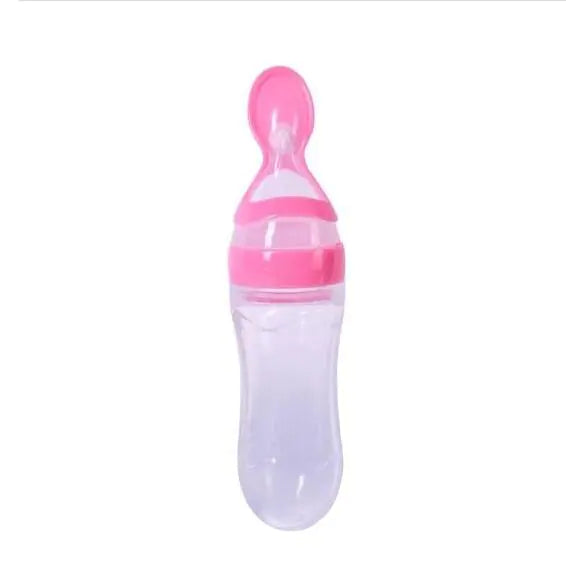 Silicone Baby Bottle, Rice Cereal Spoon, Feeding Bottle