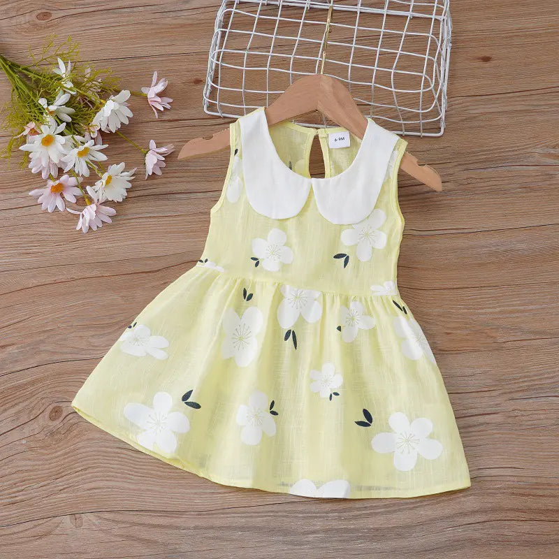 Girls' Summer Dress - Korean Style Sleeveless Princess Dress