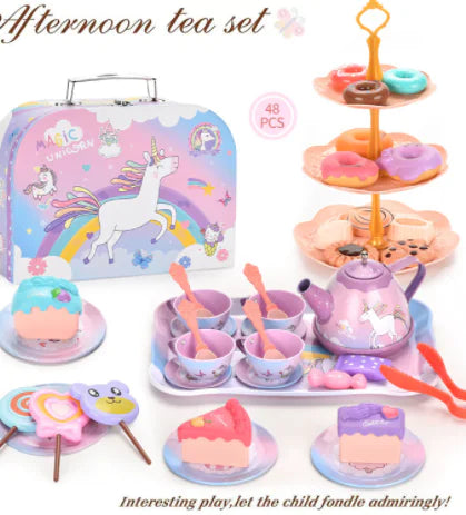 Girls Play House Simulation Dessert & Tea Toy Set - FkriTigrinya