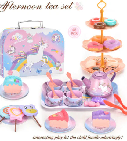 Girls Play House Simulation Dessert & Tea Toy Set - FkriTigrinya