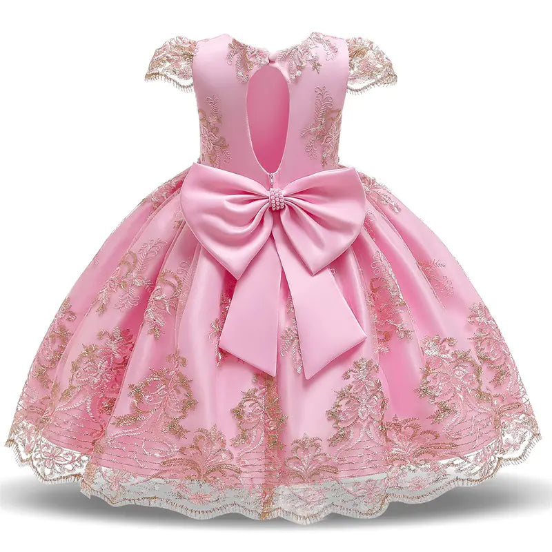 2020 Girls' Embroidered Lace Princess Dress  sizes ranging from 70cm to 150cm,