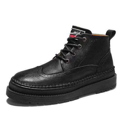 Men's High-Top Casual Leather Martin Boots (New Style)