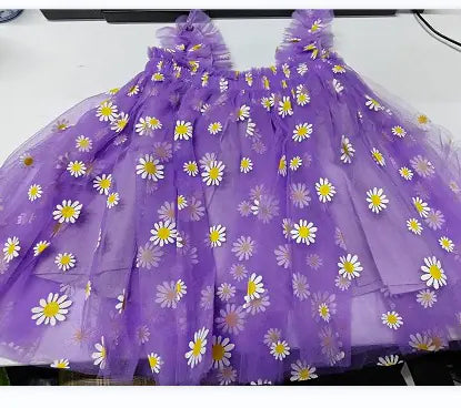 Zomerjurk voor Meisjes – Prinsessenstijl met Borduursels