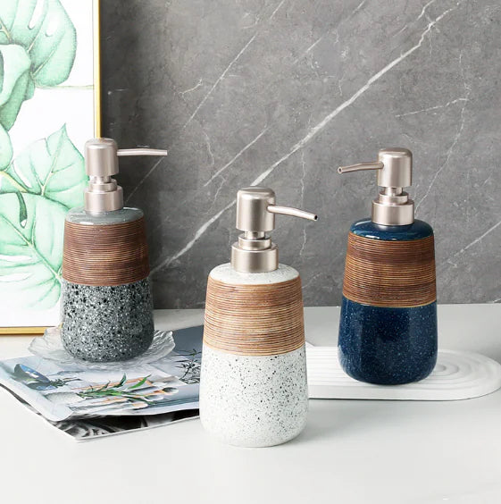 Creative Resin Soap Dispenser Set for Shampoo & Shower - FkriTigrinya