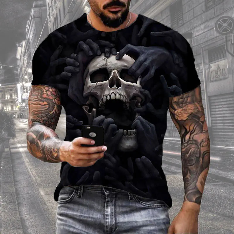 3D Printed Casual Men's T-Shirt - Everyday Scene