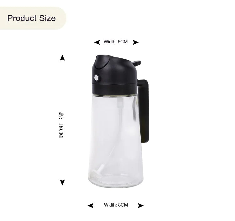 2-in-1 Oil Bottle 'ናይ ዘይቲ መዐቀኒ ጥርሙ ብጣዕሚ ቀሊል ንክትጥቀመሉ'