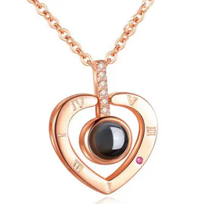 100 Languages "I Love You" Projection Necklace