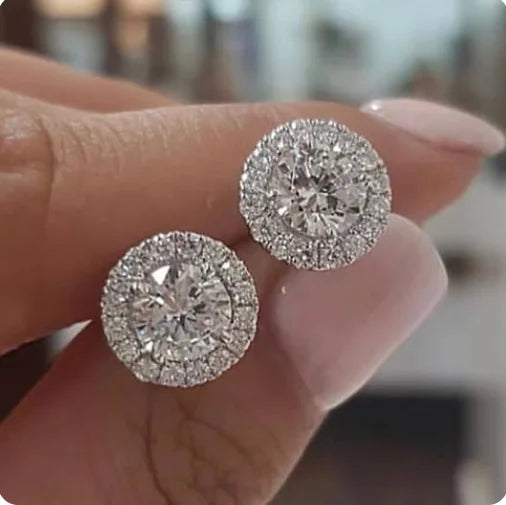 Elegant Zircon Geometric Earrings – Tijdloze Elegantie voor Vrouwen