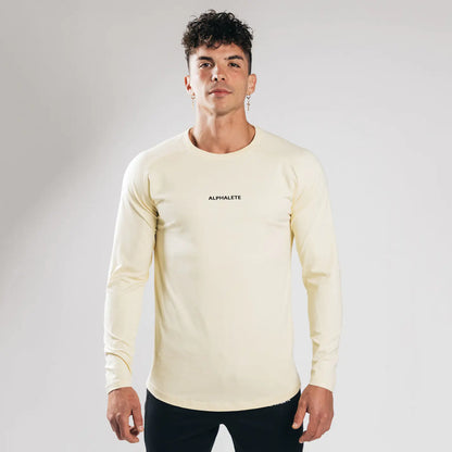 Slim Fit Elastic Cotton Long Sleeve T-Shirt  sizes ranging from M to XXXL