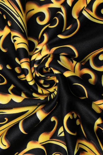 Men's 3D Printed Gold Geometric Pattern T-Shirt