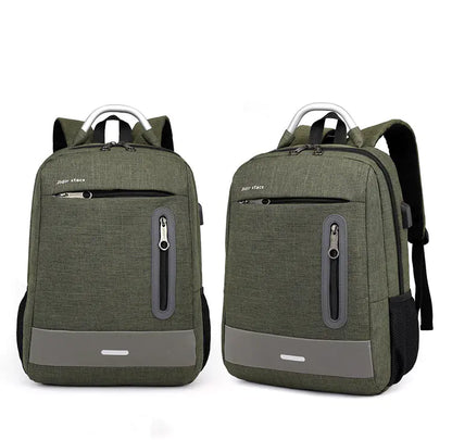 Oxford Cloth USB Charging Shoulder Laptop Bag - FkriTigrinya