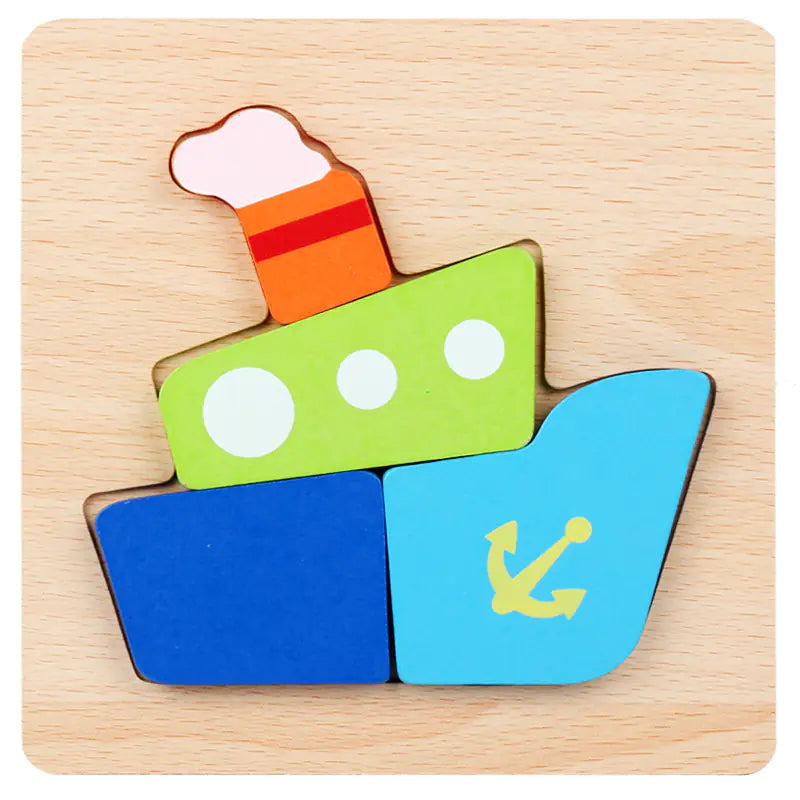 3D Wooden Puzzle Educational Toy for Kids (Wholesale) - FkriTigrinya