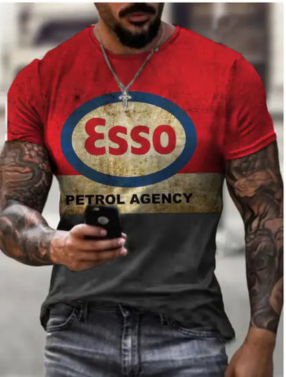 Men's Casual Summer Eagle 3D Printed T-Shirt
