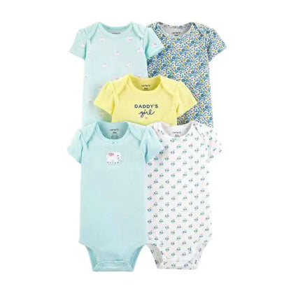 2020 Summer Baby Cotton Short Sleeve Rompers Set