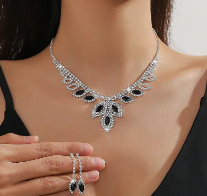 Bridal Jewelry Set - Korean Style Necklace & Earrings