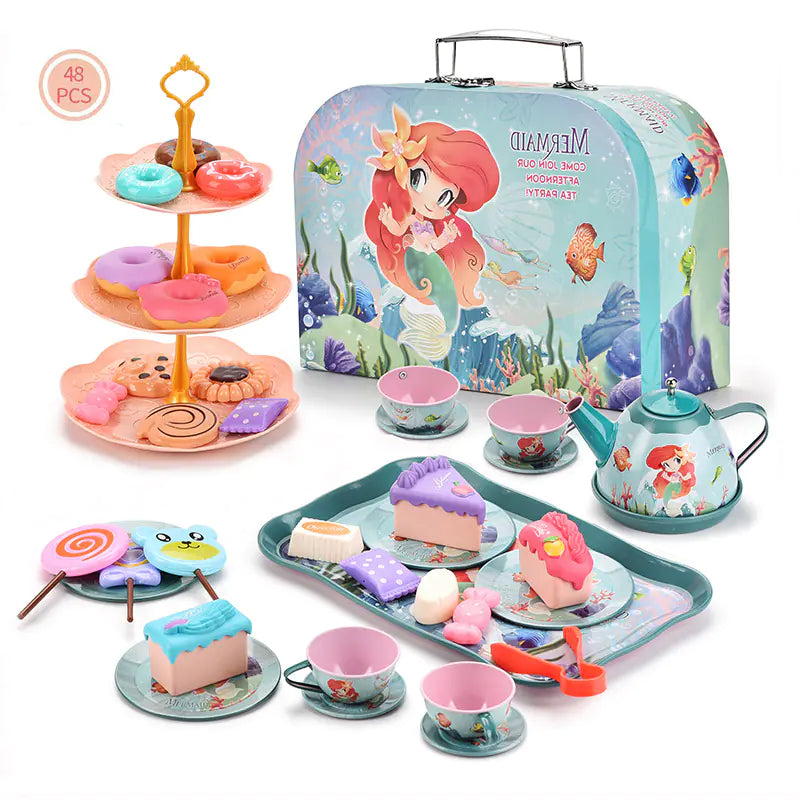 Girls Play House Simulation Dessert & Tea Toy Set - FkriTigrinya