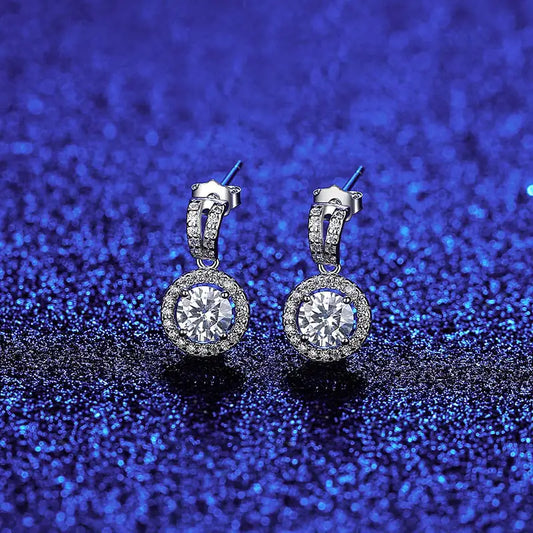 PAG & MAG Moissanite Stud Earrings in S925 Silver