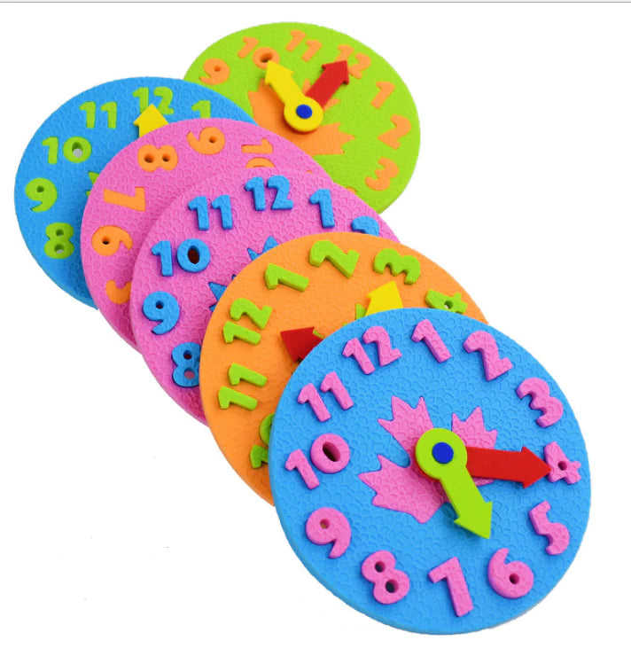 EVA Clock Puzzle Blocks for Time Learning (Gift Set) - FkriTigrinya