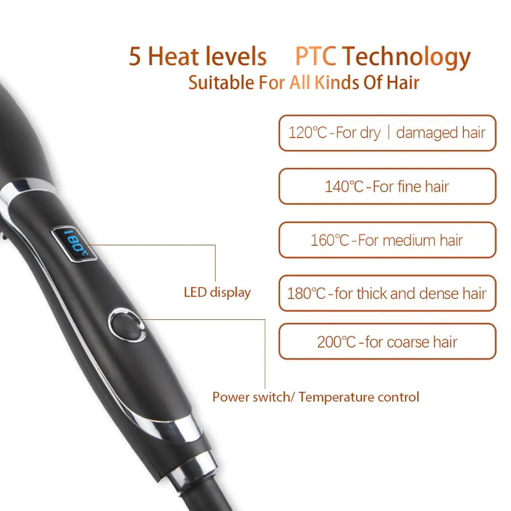 Ionic Straightening Comb and Curling Iron Combo