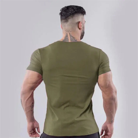 Men's Slim Fit Cotton Short Sleeve Workout T-Shirt