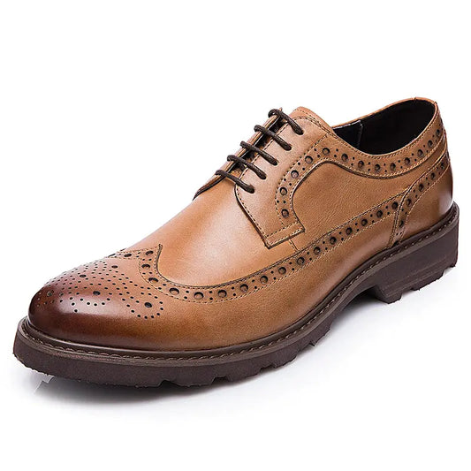 Casual Herenschoenen van PU-leer met Platte Wedge Zool – Stijlvol & Comfortabel