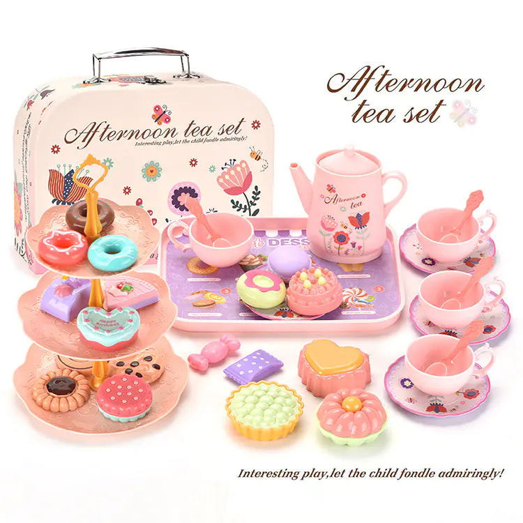 Girls Play House Simulation Dessert & Tea Toy Set - FkriTigrinya