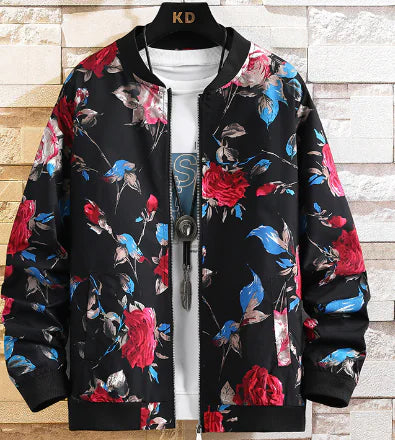 Embroidered Hip Hop Jacket - Baseball Style