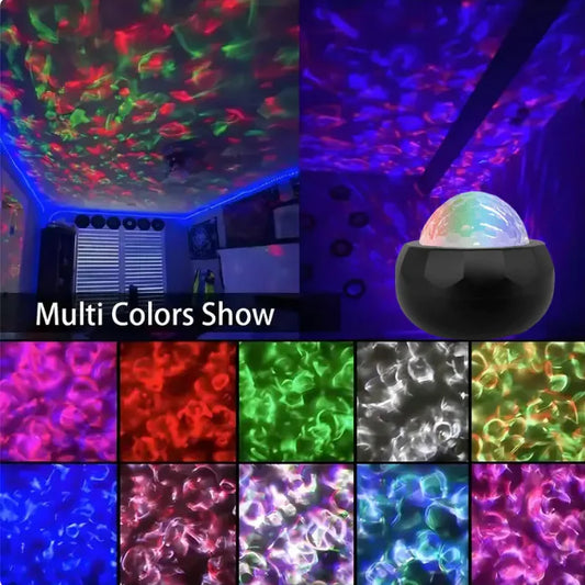 LED Night Lamp – Water Projection Ambience Light