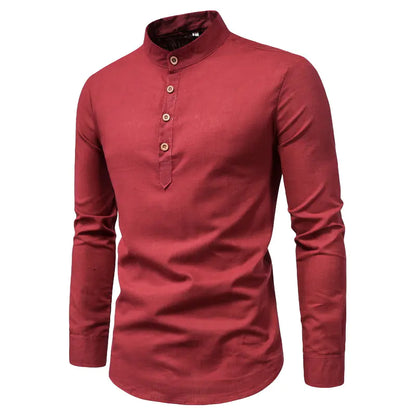 2024 Men's Stylish Slim Fit Long Sleeve Shirt