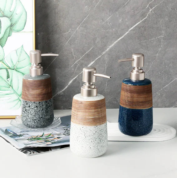 Creative Resin Soap Dispenser Set for Shampoo & Shower - FkriTigrinya