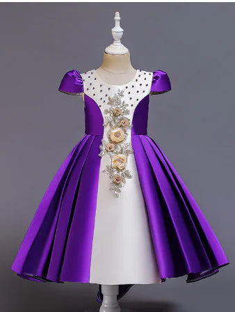 Fluffy Embroidered Princess Dress for Girls  110cm to 140cm,