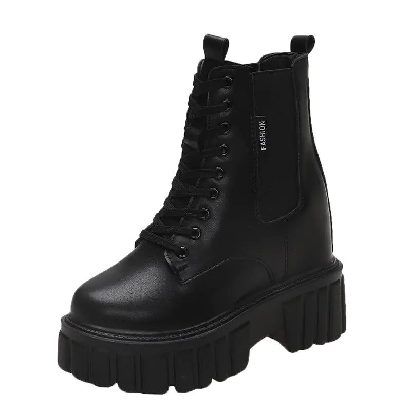 Platform Martin Lace Up Biker Boots