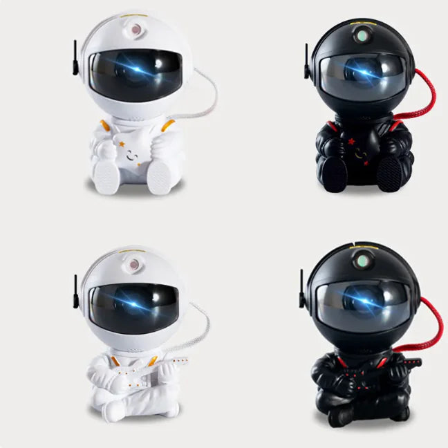 Astronaut Star Projection Lamp - Mini Atmosphere Decorative Night Light with Colorful Flowing Galaxy Effects