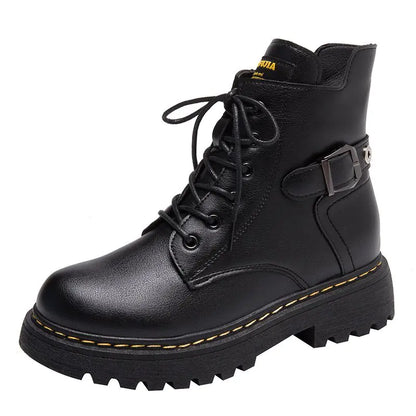 British Style Women's Martin Boots with Thick Sole
