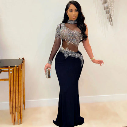 Hot Diamond Mesh Bodycon Dress Size: S,M,L,XL,XXL,XXXL,XXXXL,XXXXXL