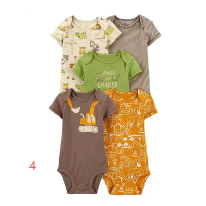 2020 Summer Baby Cotton Short Sleeve Rompers Set