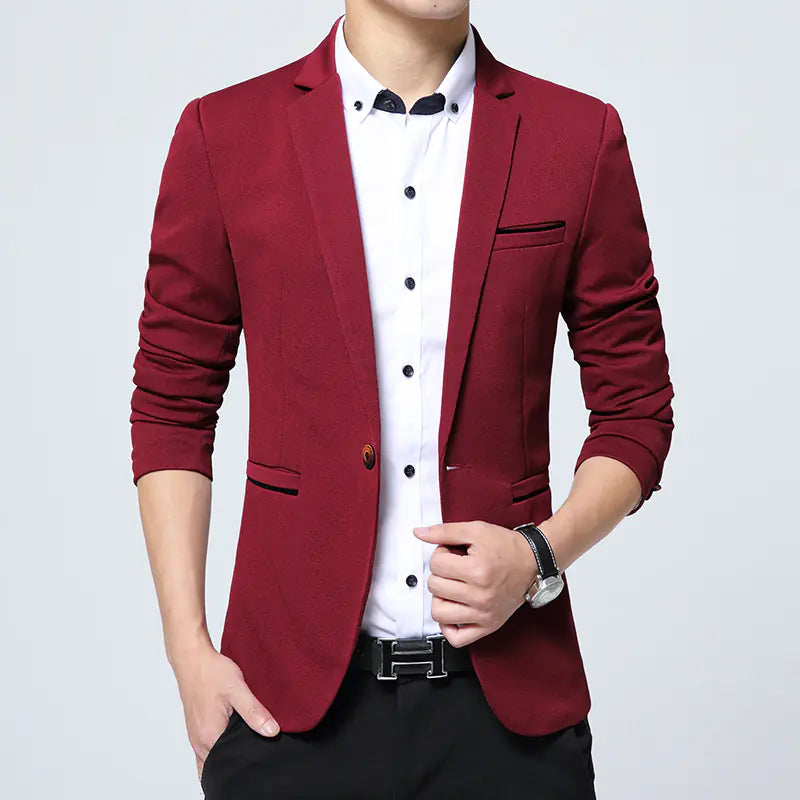 Men's Stylish Slim Fit Business Casual Blazer Jacket  sizes ranging from M to 5XL,